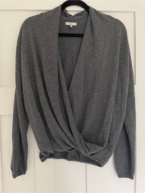 Joie Wrap Look Draped Sweater Wool Blend